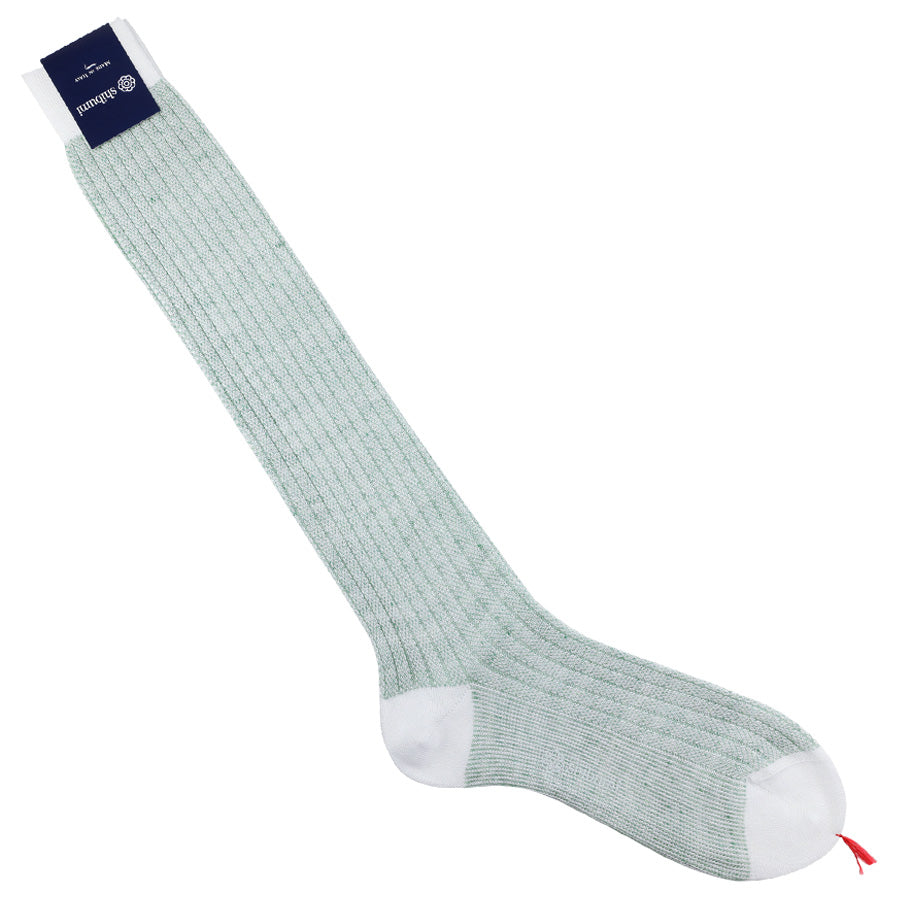 Knee Socks - Birdseye - Mint - Cotton/Linen