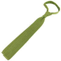 Crunchy Silk Knit Tie - Grass