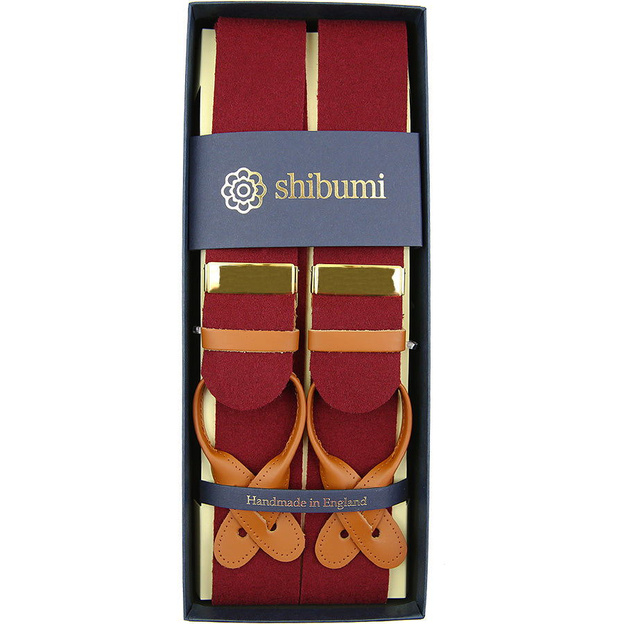 Boxcloth Braces - Burgundy