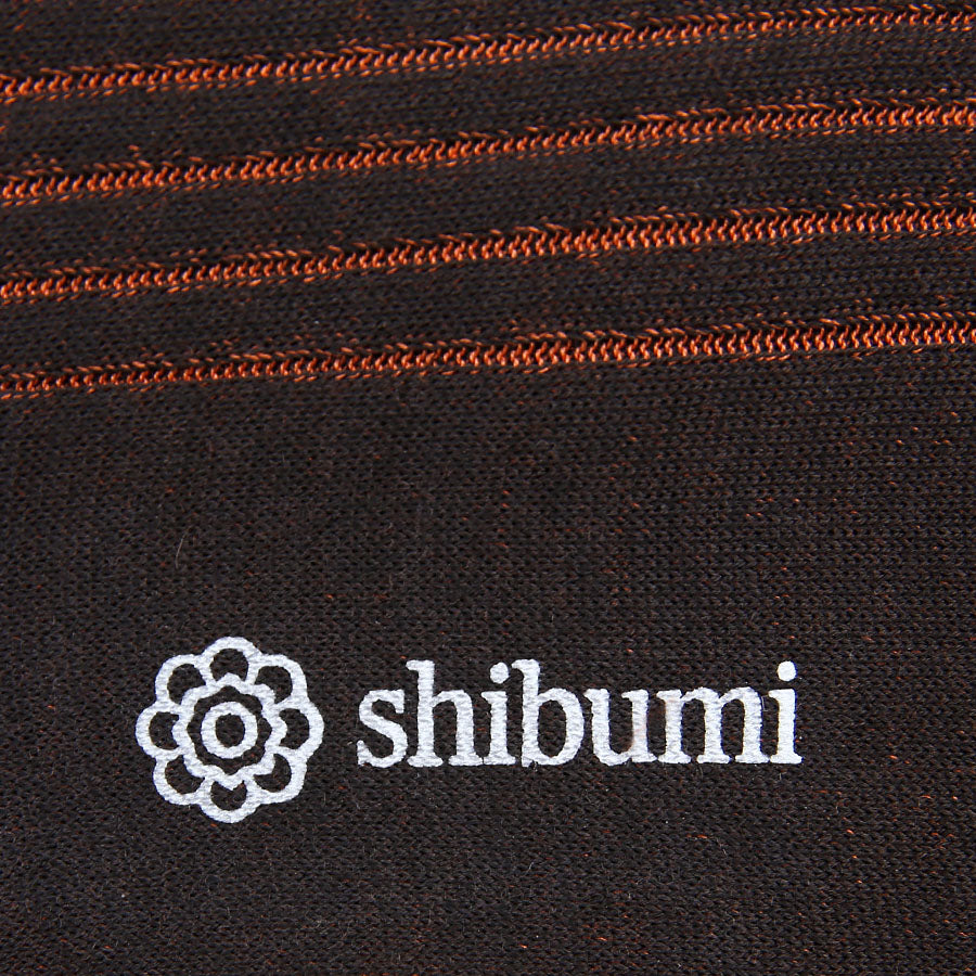 Knee Socks - Shadow Stripes - Brown / Copper - Wool