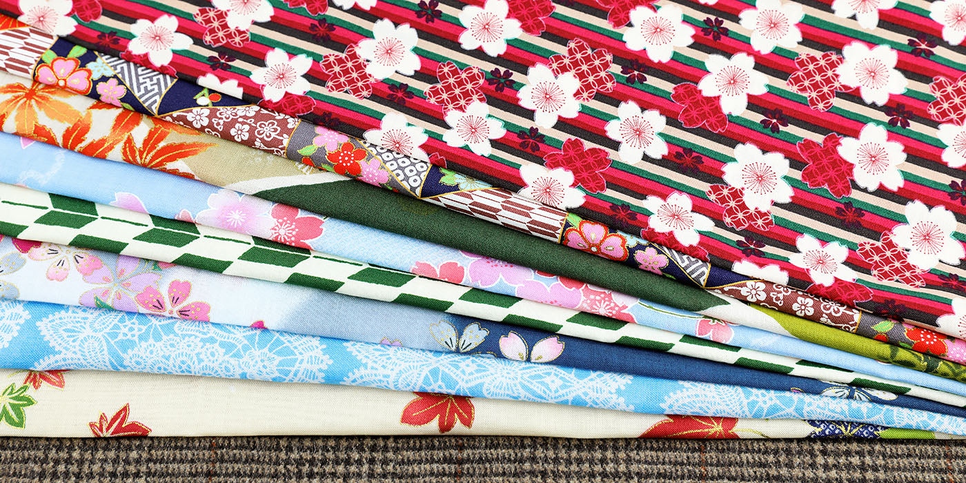 Cotton handkerchiefs with Japanese motifs - made in Japan