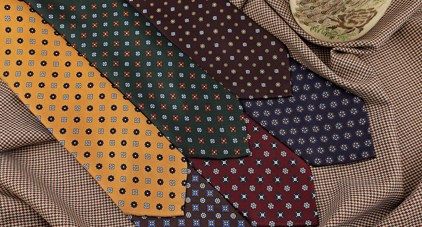 Printed silk and wool ties - made in Italy
