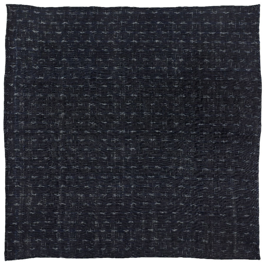 Vintage Kimono Silk Pocket Square - Charcoal