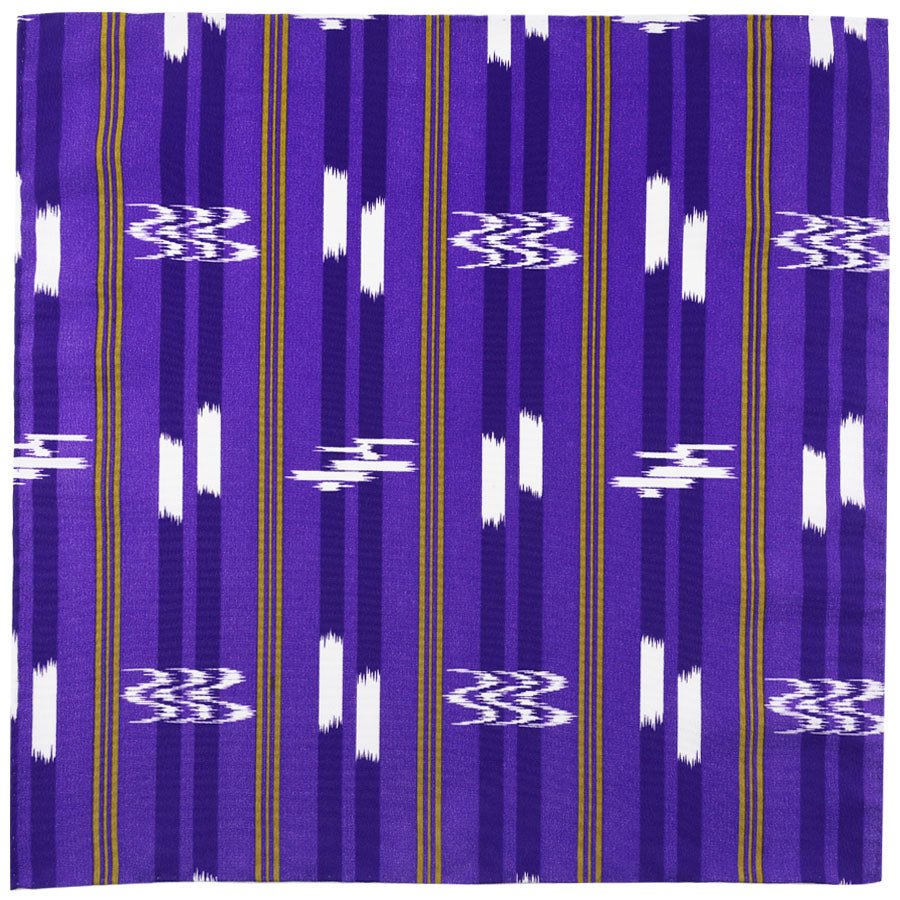 Vintage Kimono Silk Pocket Square - Purple