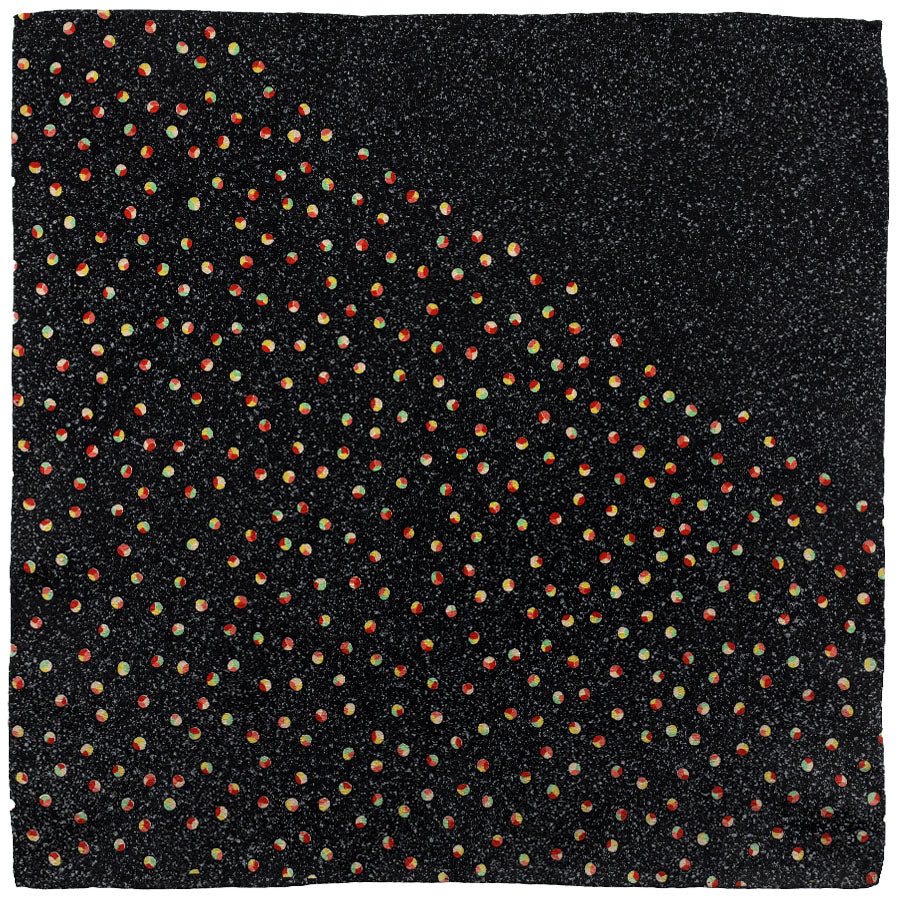 Vintage Kimono Silk Pocket Square - Black II