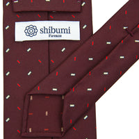 Floral Printed Silk Bespoke Silk Tie - Burgundy IV