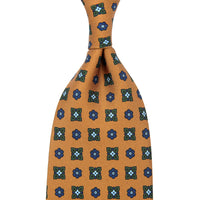 Anniversary Collection - Floral Printed Silk Tie - Honey
