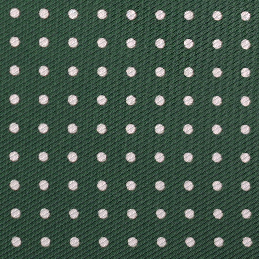 50oz Dotted Printed Silk Bespoke Tie - Green