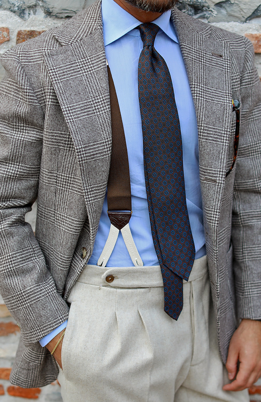 Anniversary Collection - Ancient Madder Silk Tie - Brown