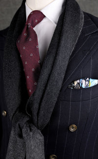 Faded Zibellino Cashmere Scarf - Charcoal / Grey