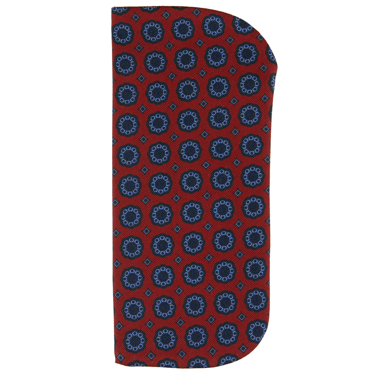 Floral Printed Silk Glasses Case - Cherry