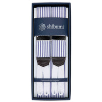 Seersucker Cotton Braces - Navy / White