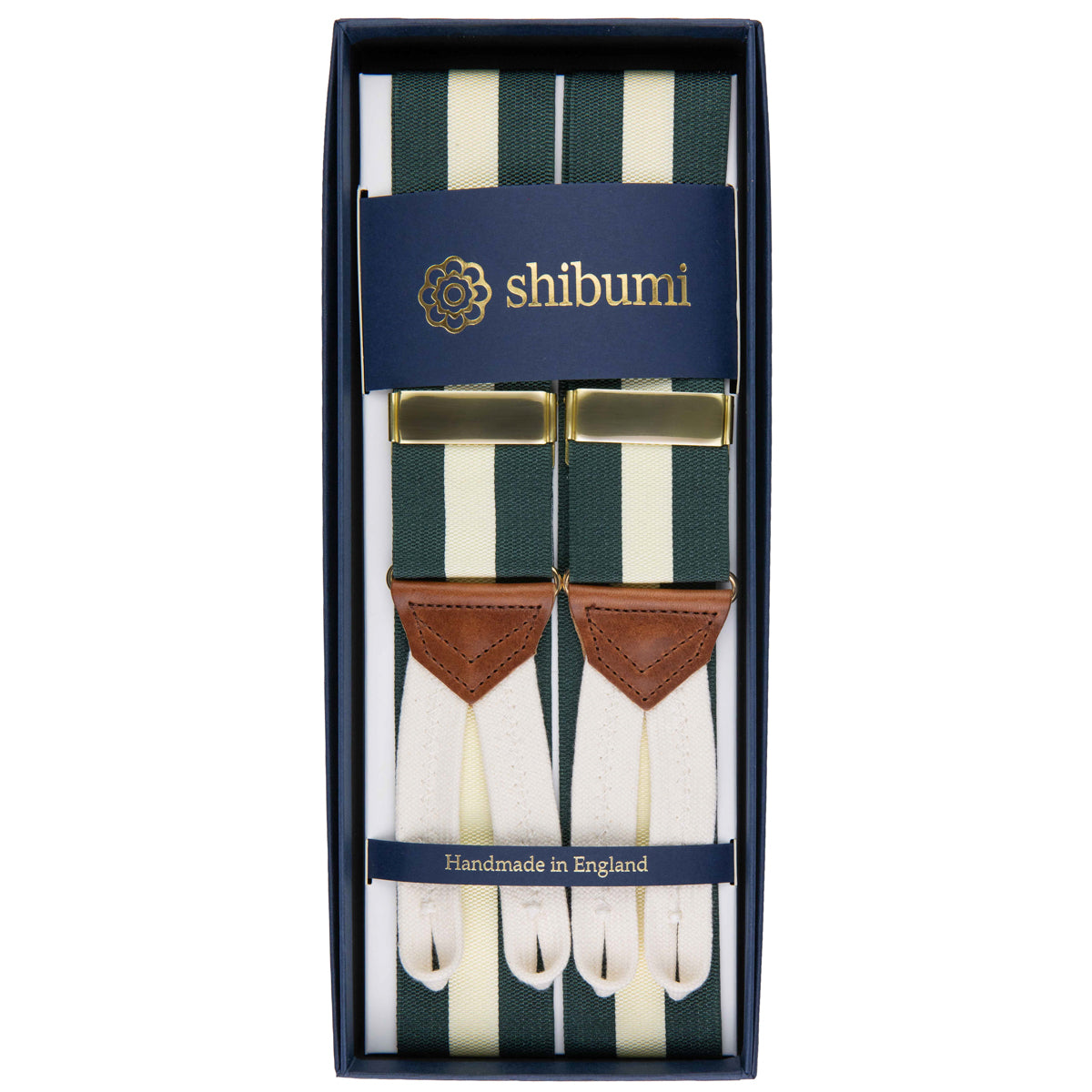 Barathea Braces - Forest / Ivory