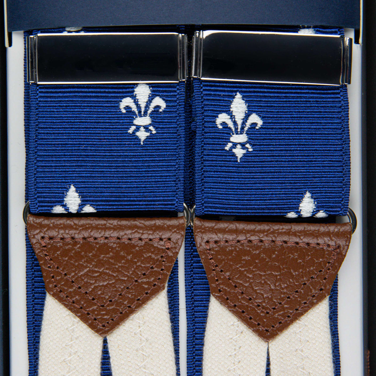 Barathea Braces - Royal Blue - Fleur-de-Lys