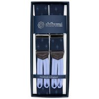 Elastic Barathea Braces - Navy Geometrical