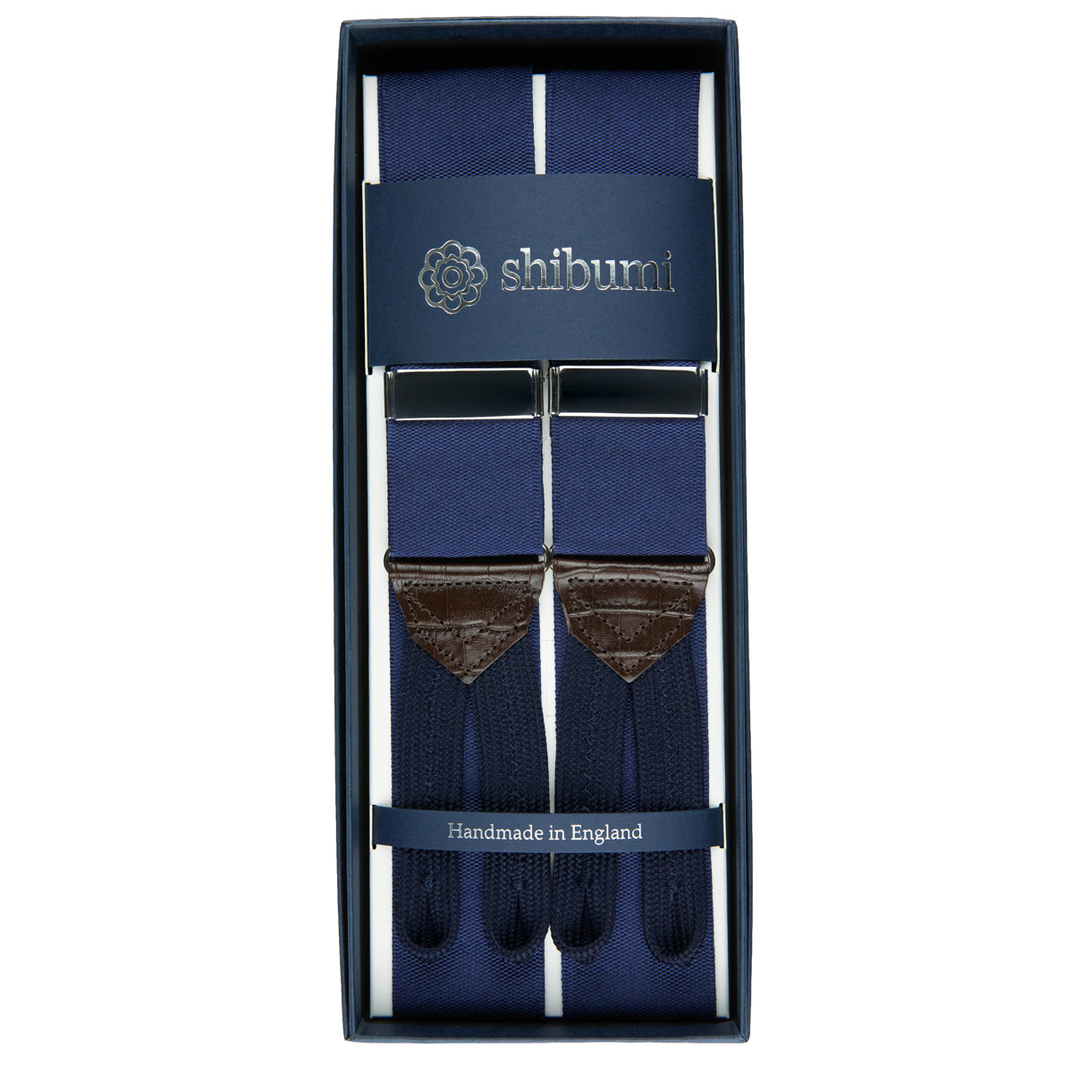 Barathea Braces - Navy