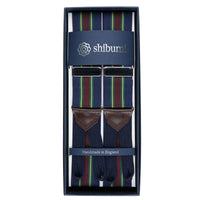 Barathea Braces - Navy / Burgundy / Green / Yellow