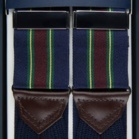 Barathea Braces - Navy / Burgundy / Green / Yellow