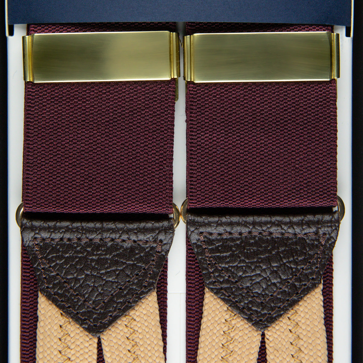 Barathea Braces - Burgundy