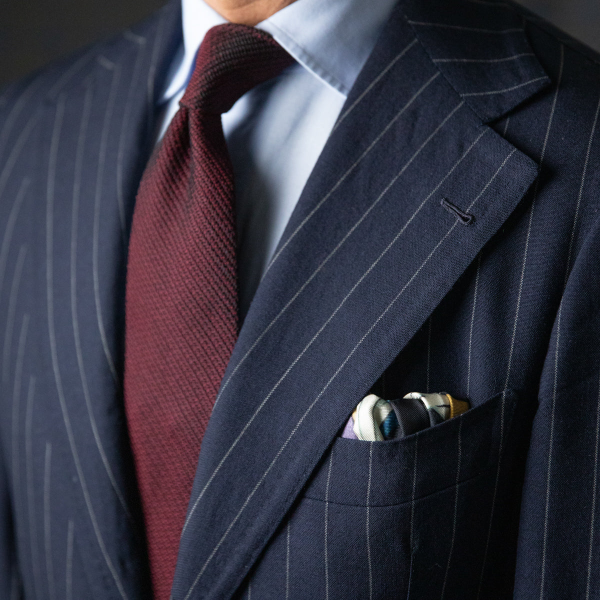 Ukiyo-e Silk Pocket Square - Amagasa - 40x40cm