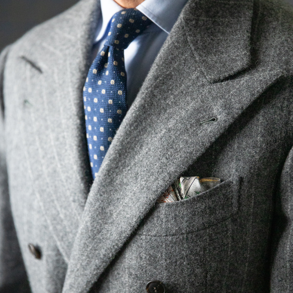 Ukiyo-e Silk Pocket Square - Sakura - 40x40cm