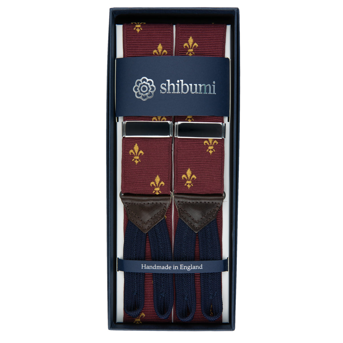Barathea Braces - Burgundy - Fleur-de-Lys