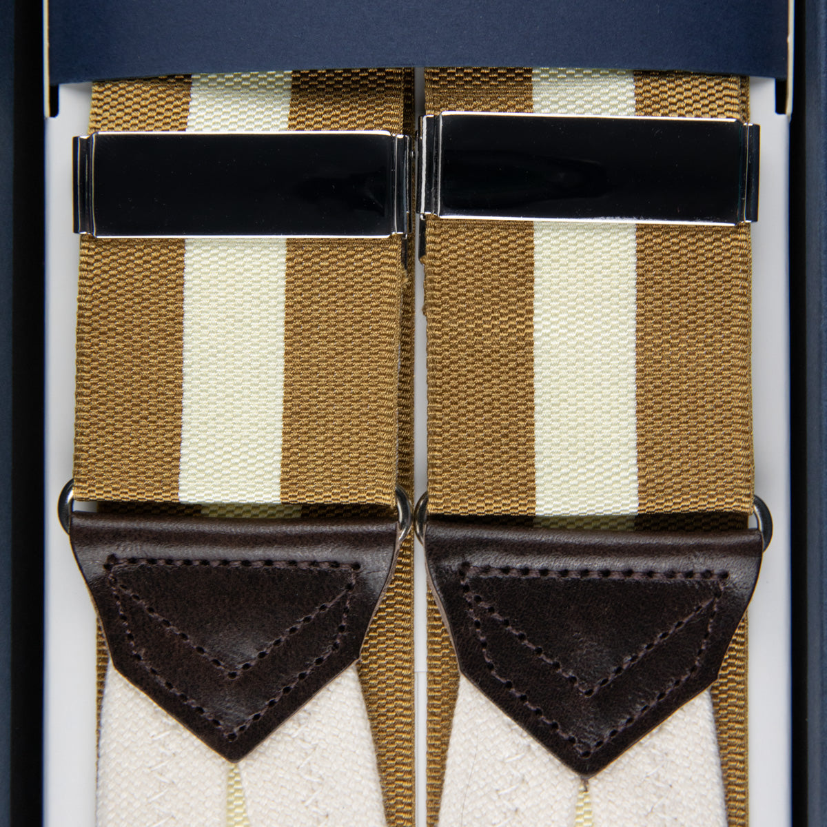 Barathea Braces - Honey / Ivory