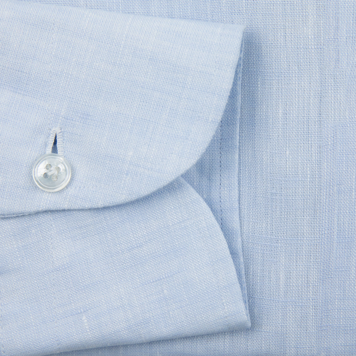 Linen Semi Spread Shirt - Light Blue