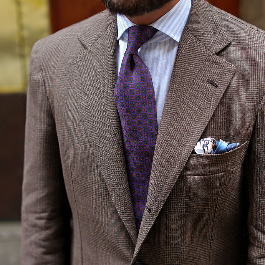 Ancient Madder Tie Purple Shibumi Firenze