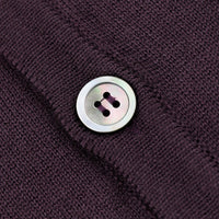 Merino Wool Sleeveless Cardigan - Eggplant