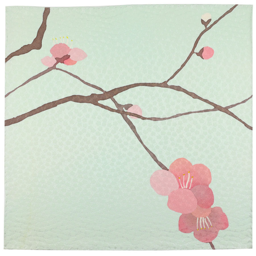 Vintage Kimono Silk Pocket Square - Pistacchio