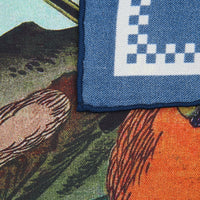 Ukiyo-e Silk Pocket Square - Kari - 40x40cm