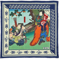 Ukiyo-e Silk Pocket Square - Kari - 40x40cm