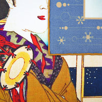 Ukiyo-e Silk Pocket Square - Huyu Daiko - 40x40cm