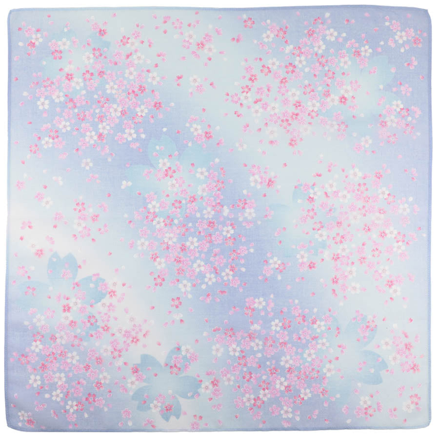 Floral Motif Cotton Handkerchief - Lavender