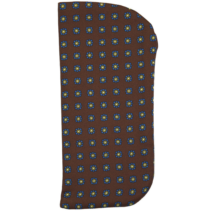 Shibumi-Flower Printed Silk Glasses Case - Beech