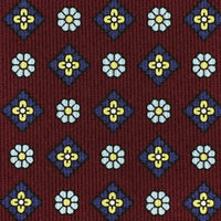 Floral Printed Bespoke Silk Tie - Cherry