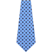 Floral Printed Silk Bespoke Tie - Sky Blue