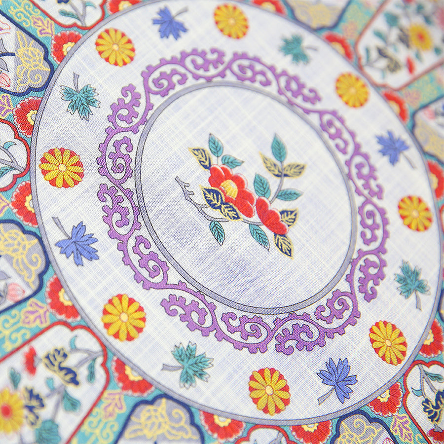 Floral Motif Cotton Handkerchief - Multicolored II