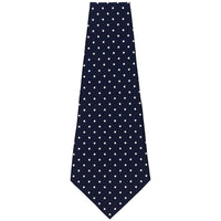 Dotted Printed Silk Bespoke Tie - Navy