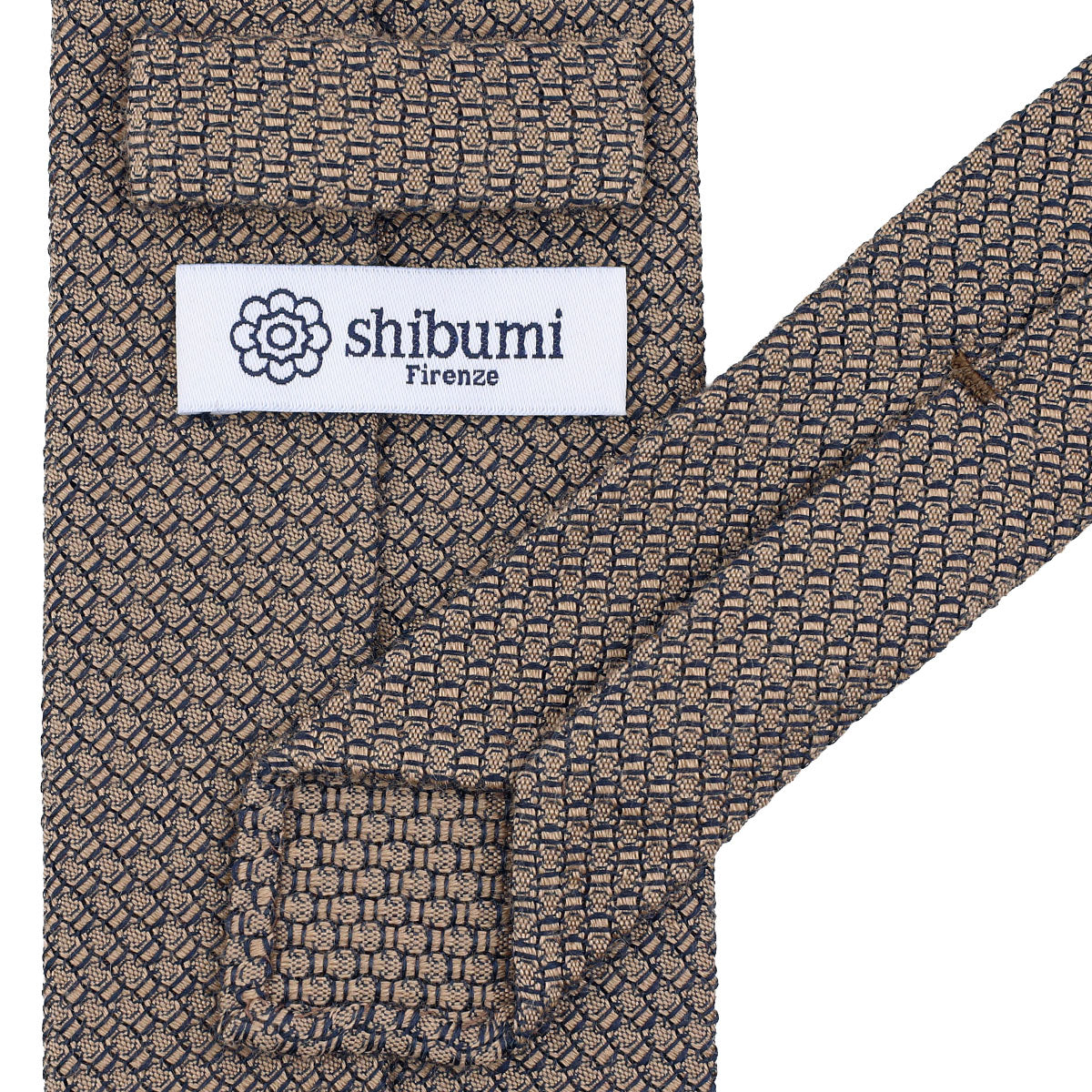 Plain Cashmere / Silk Grossa Grenadine Tie - Beige