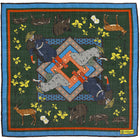 Japanese Hunter Wool / Silk Pocket Square - Forest - 40x40cm