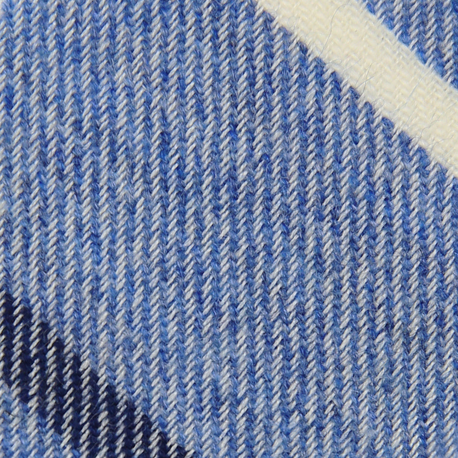 Striped Cashmere Bespoke Tie - Sky Blue