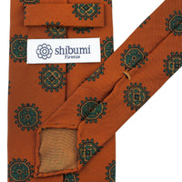 Copper Madder Silk Tie - Rust - Hand-Rolled