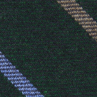 Striped Cashmere Bespoke Tie -  Bottle Green