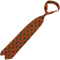 Copper Madder Silk Tie - Rust - Hand-Rolled