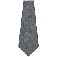 Herringbone Wool / Linen Bespoke Tie - Black / White