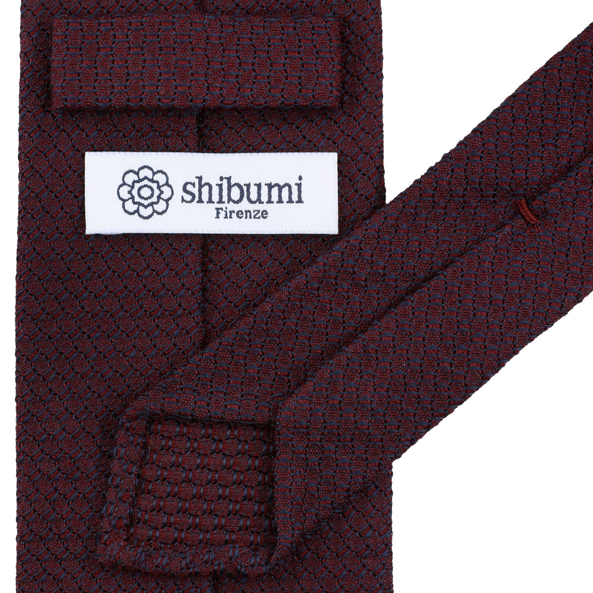 Plain Cashmere / Silk Grossa Grenadine Tie - Burgundy