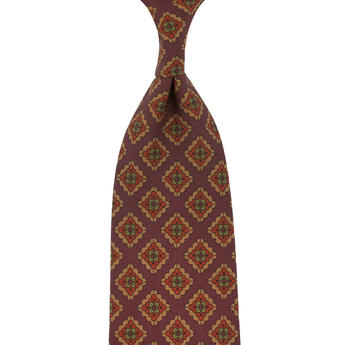 Copper Madder Silk Tie - Eggplant - Hand-Rolled