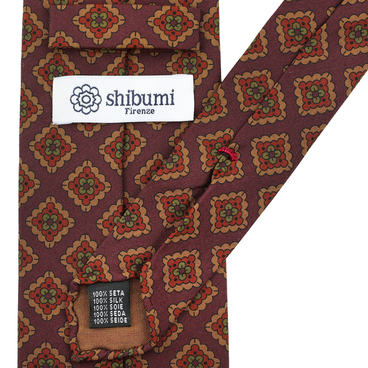 Copper Madder Silk Tie - Eggplant - Hand-Rolled